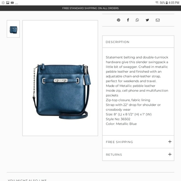 Coach crossbody Swagger. - Picture 3 of 4